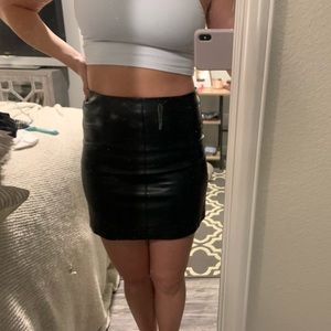 Black Leather Skirt